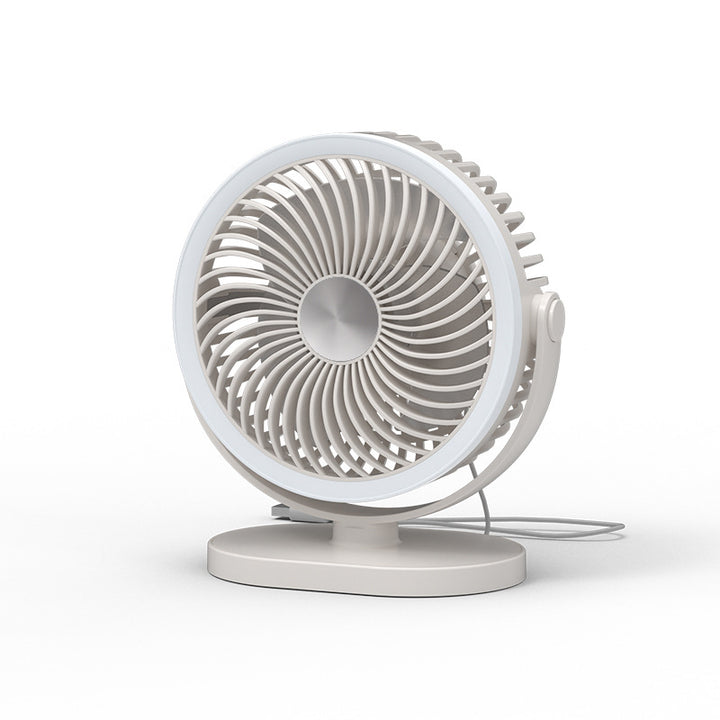 Ladies portable table fan with LED ring lighting Stornfield