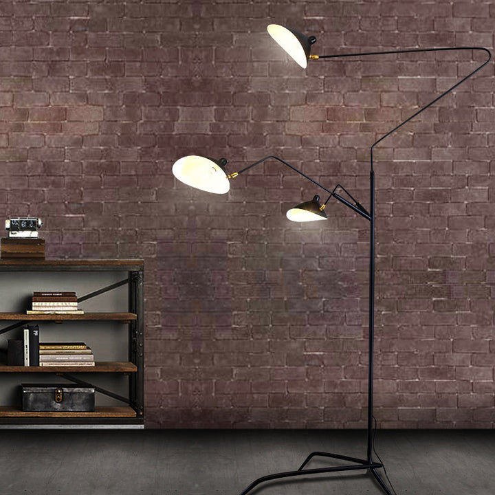 Modern Tri-Head Floor Lamp with Adjustable Arms
