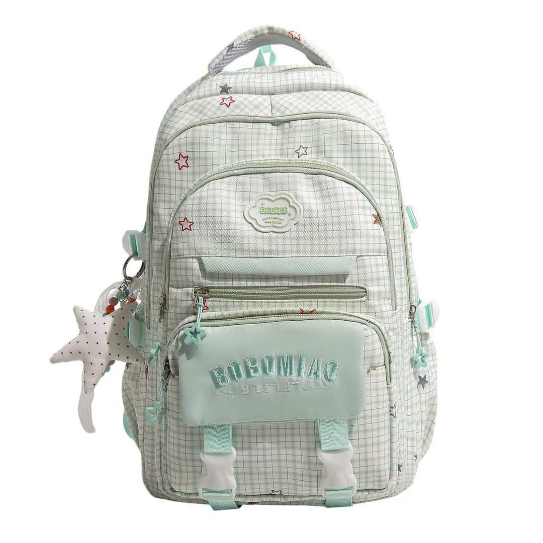 Multi-Pocket Star-Embellished Backpack Stornfield