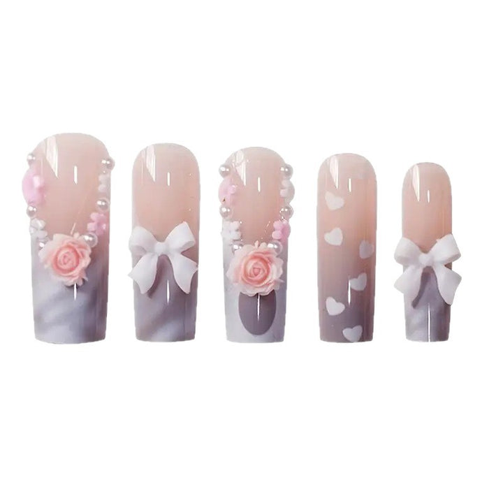 Decorative Long Sculpted Nail Art Extensions Stornfield