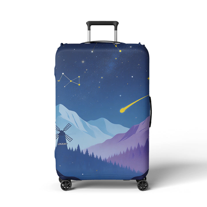 Women's suitcase cover with atmospheric landscape design Stornfield