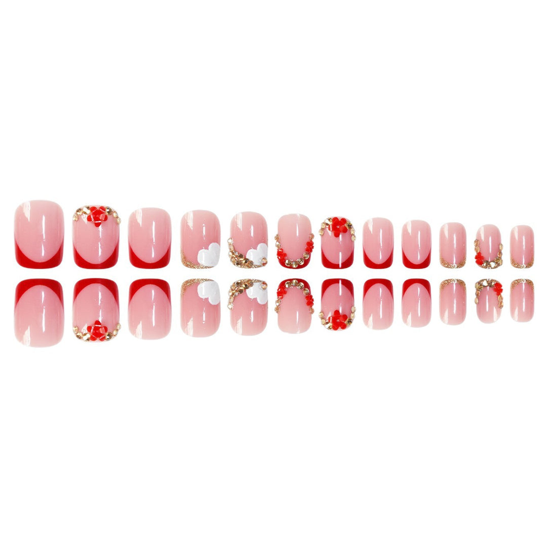 Floral-Accent Press-On Nail Art Stornfield