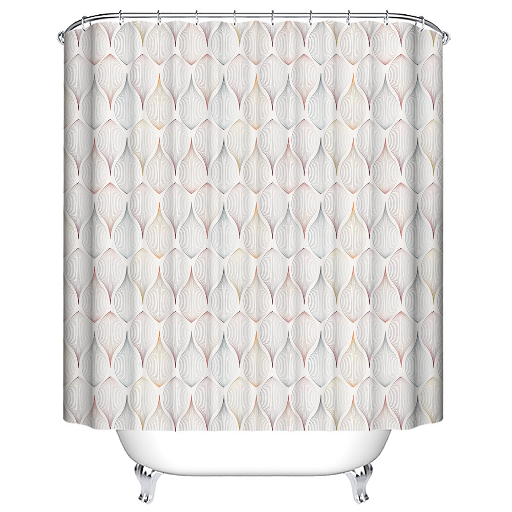 Modern Leaf Textured Shower Curtain Stornfield
