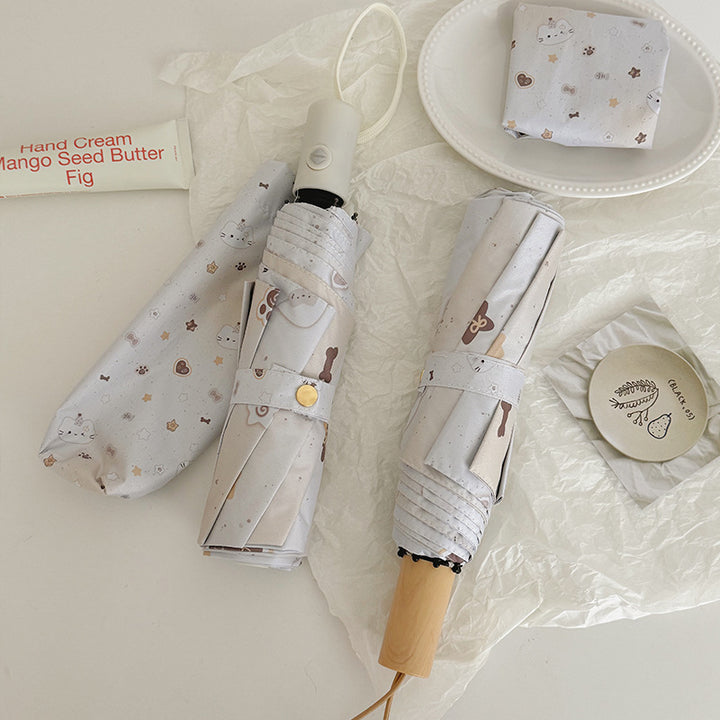 Women's Compact Umbrella with Charming Animal Design Stornfield