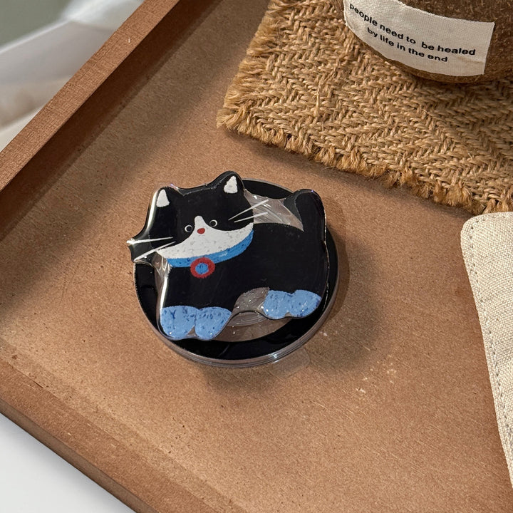 Playful Cat Motif Smartphone Finger Holder Stornfield