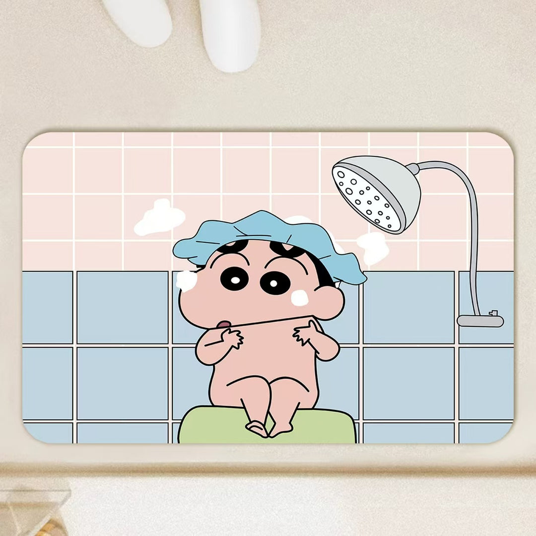 Cartoon-Themed Bathroom Rug