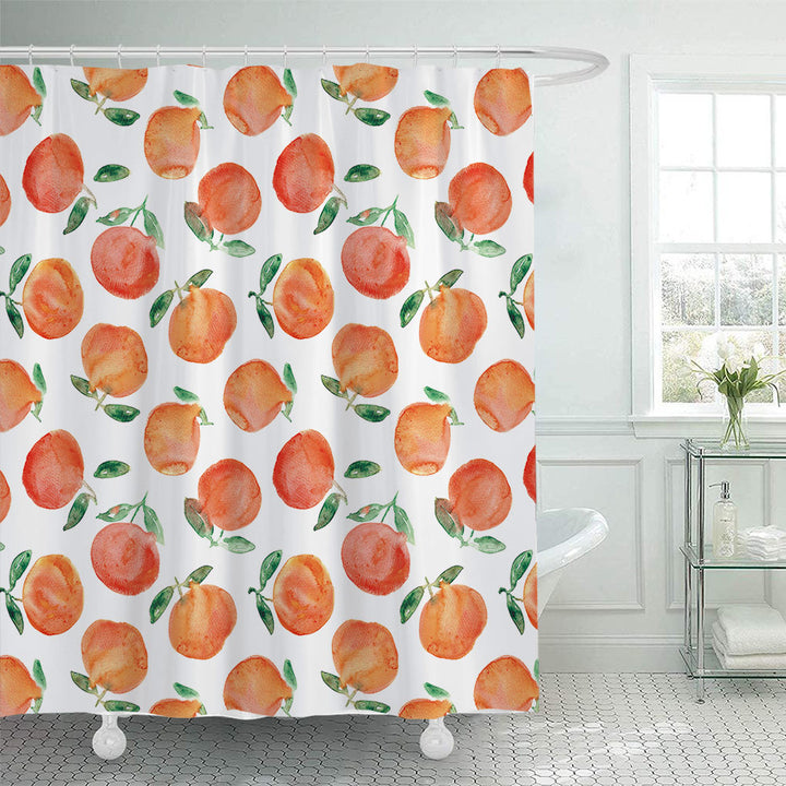Colorful Citrus Print Shower Curtain Stornfield