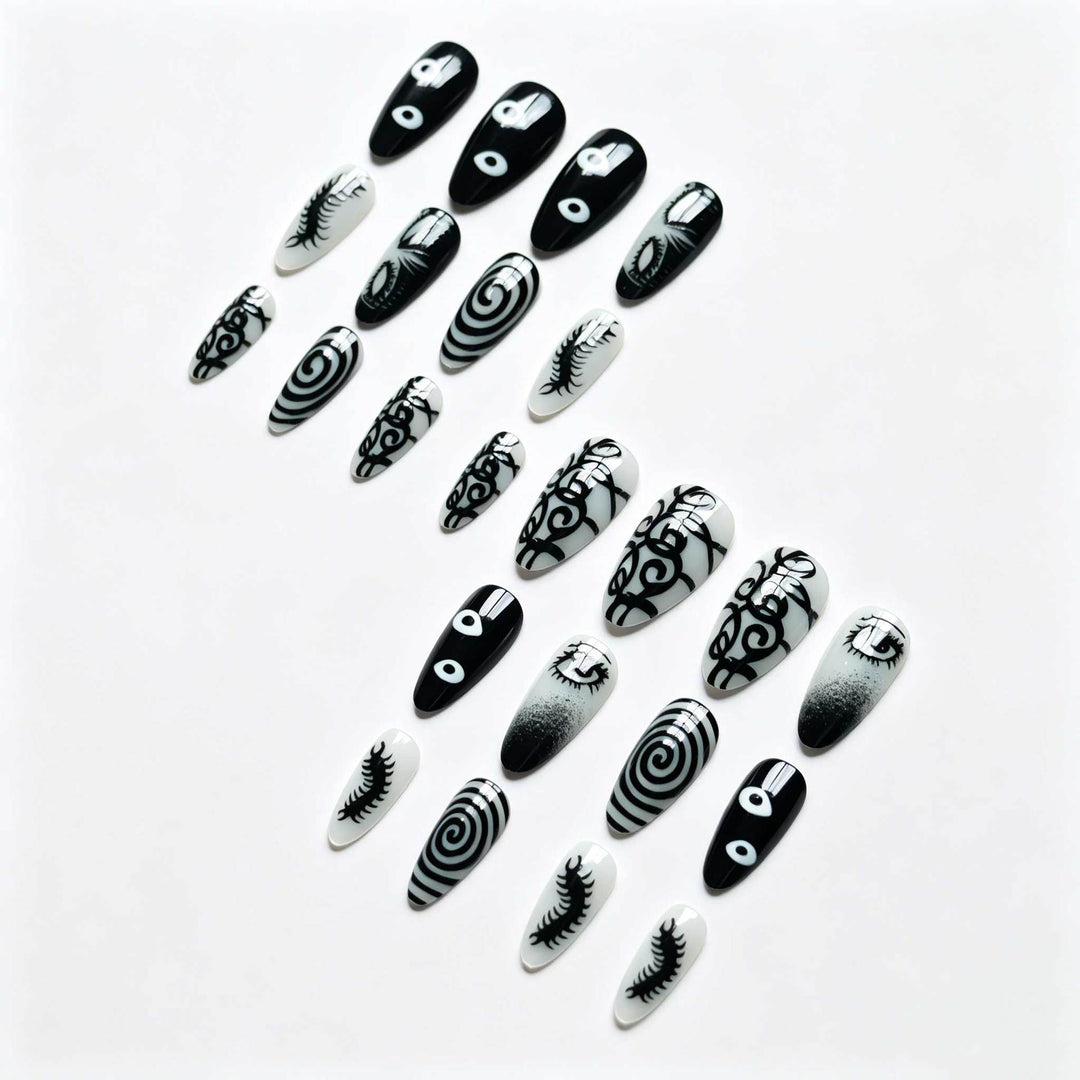 Artistic Halloween-Inspired Nail Art Design Set