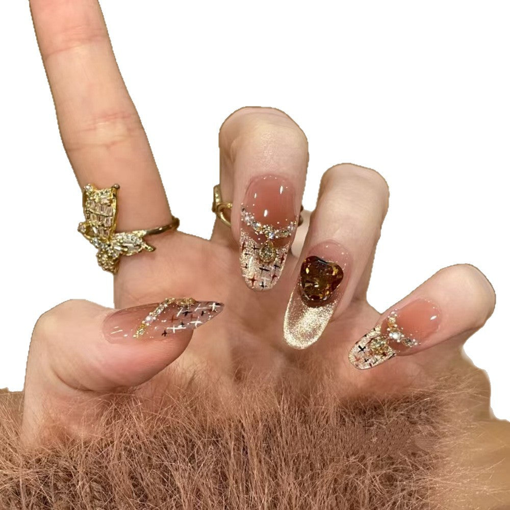 Artistic Character-Inspired Press-On Nails with 3D Embellishments Stornfield