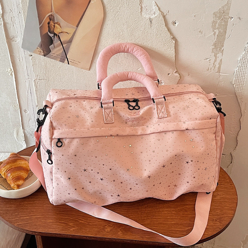 Stylish Star-Patterned Weekend Duffle Bag