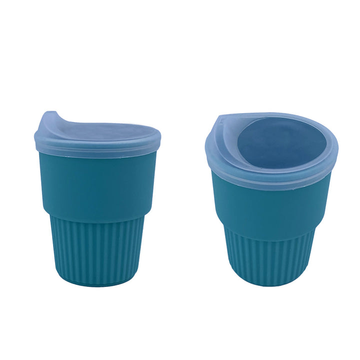 Unisex reusable silicone cup with lid and straw Stornfield