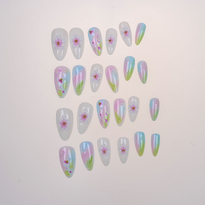 Floral-Accent Press-On Nail Collection Stornfield
