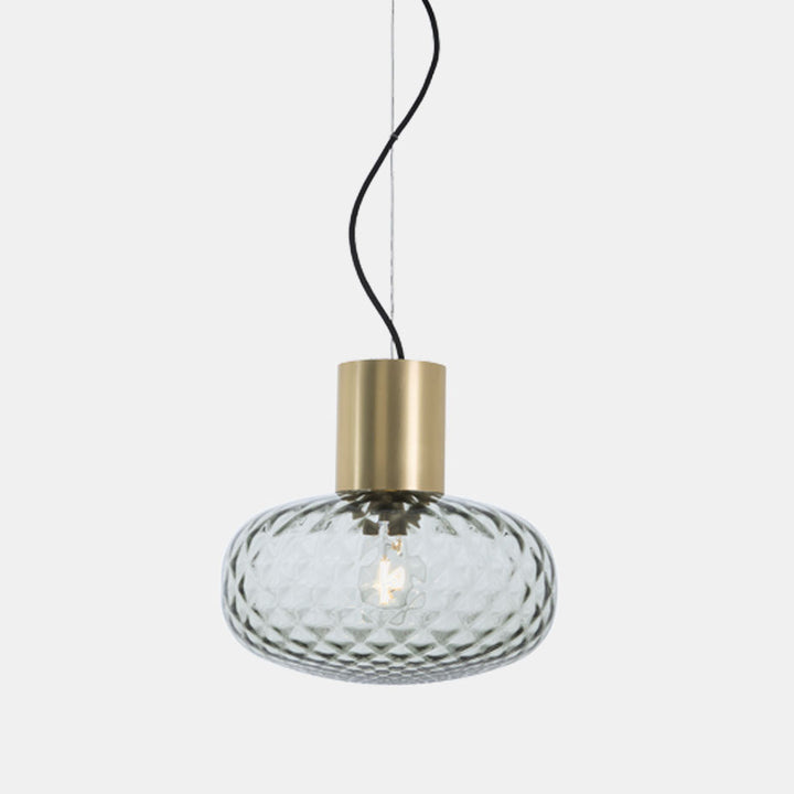 Glass Mushroom Table Lamp with Decorative Base