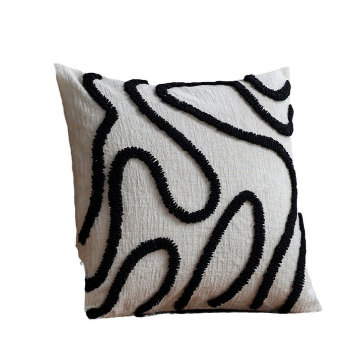Decorative cushion with artistic surface pattern