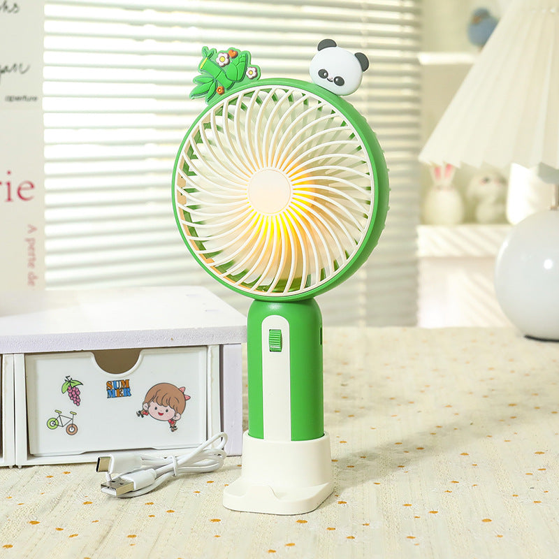 Women's Portable Hand Fan with Playful Animal Design Stornfield