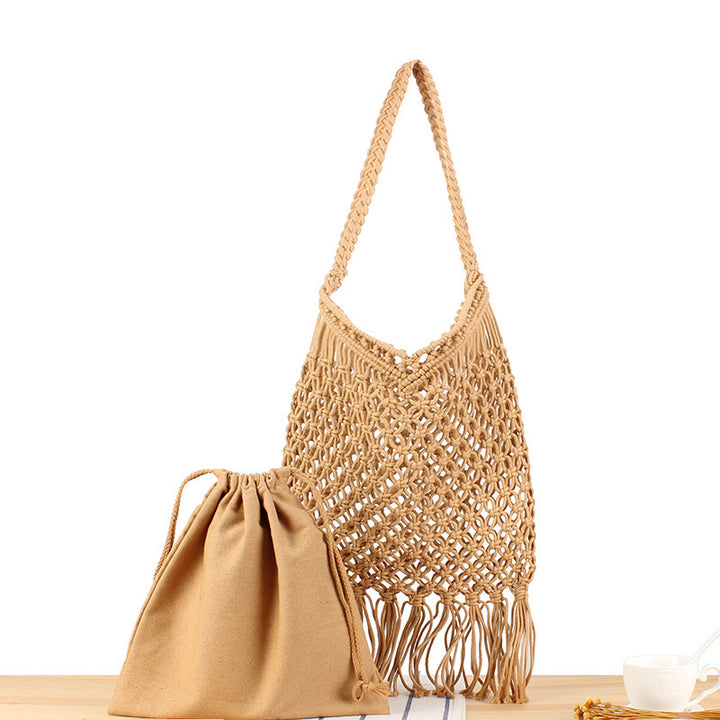 Macramé Crossbody Bag with Fringes Stornfield
