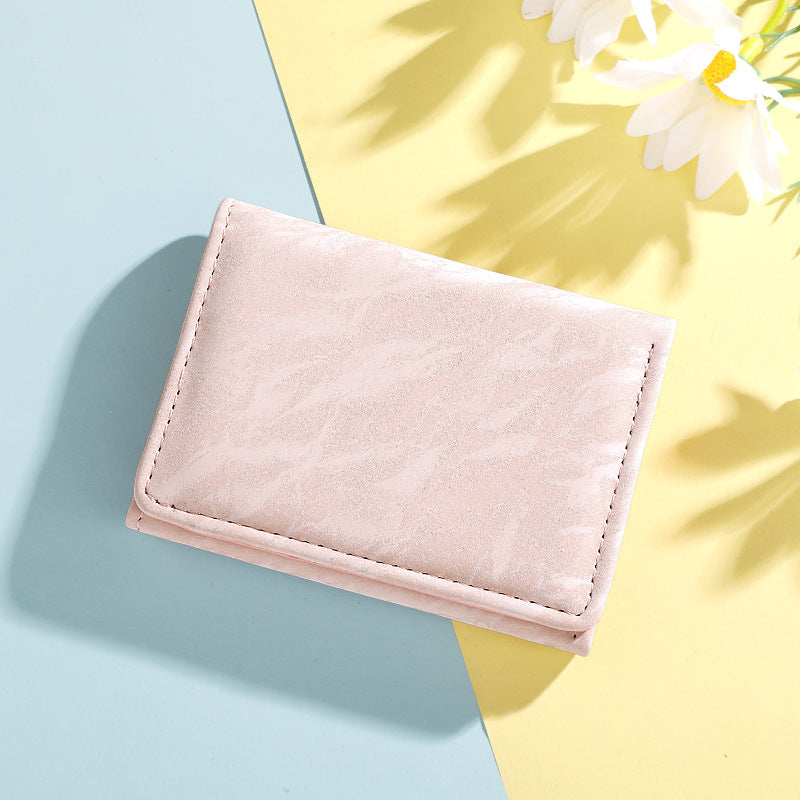 Textured Leather Flap Wallet