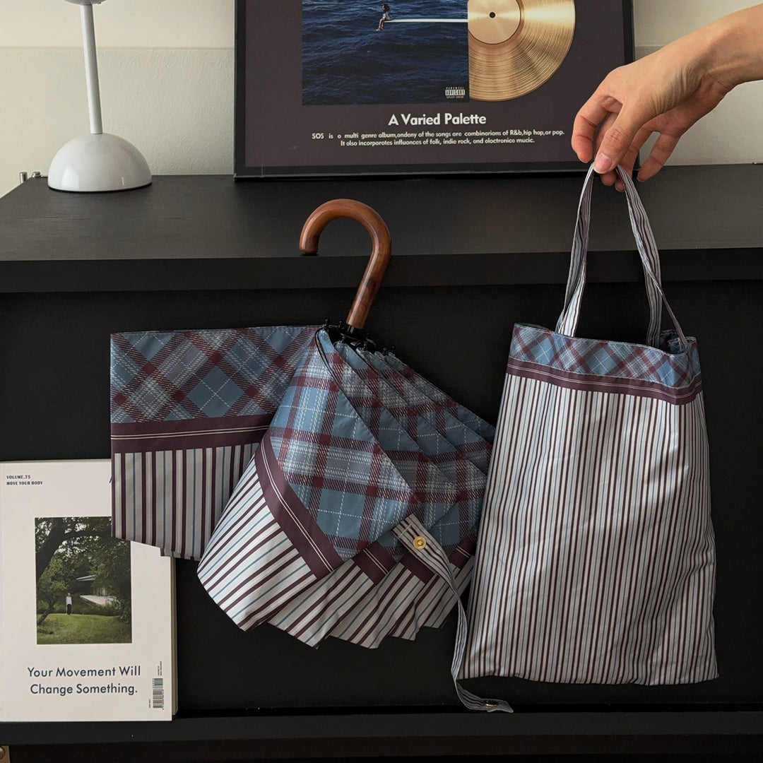 Women's foldable shopping bag with umbrella Stornfield