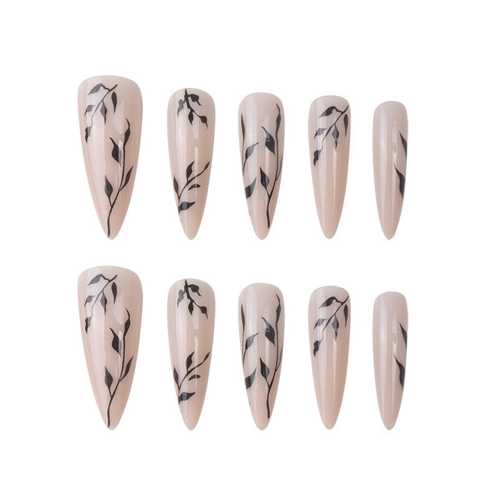 Elegant Artificial Lace Nails with Floral Design Stornfield