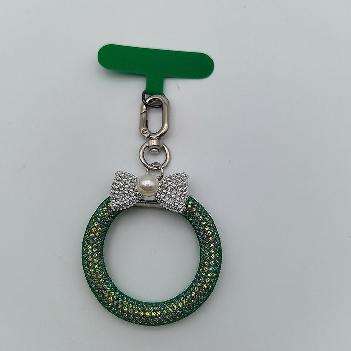 Elegant Rhinestone Bow Keychain Stornfield