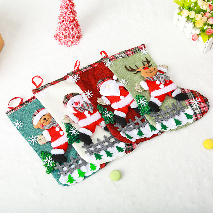 Festive Christmas stocking with cute Santa Claus motif Stornfield