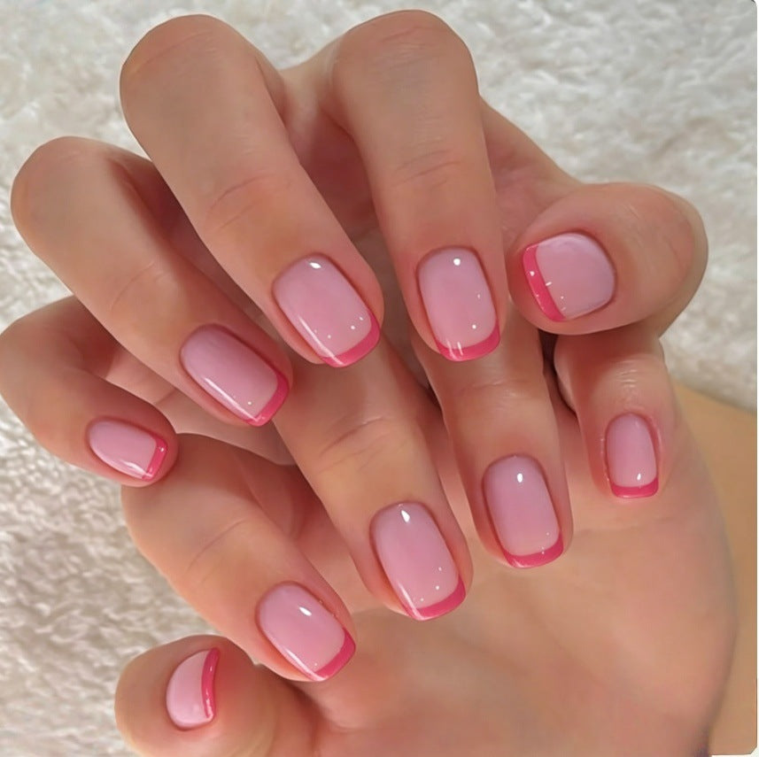 Chic French Tip Acrylic Press-On Nails Stornfield