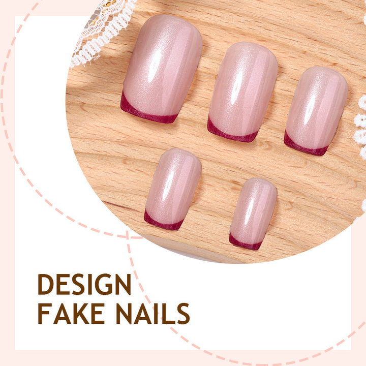 Artificial nail set with glamorous French tip design Stornfield