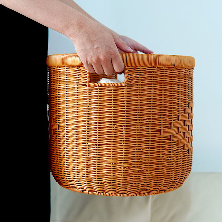 Stylish Round Woven Storage Basket Stornfield