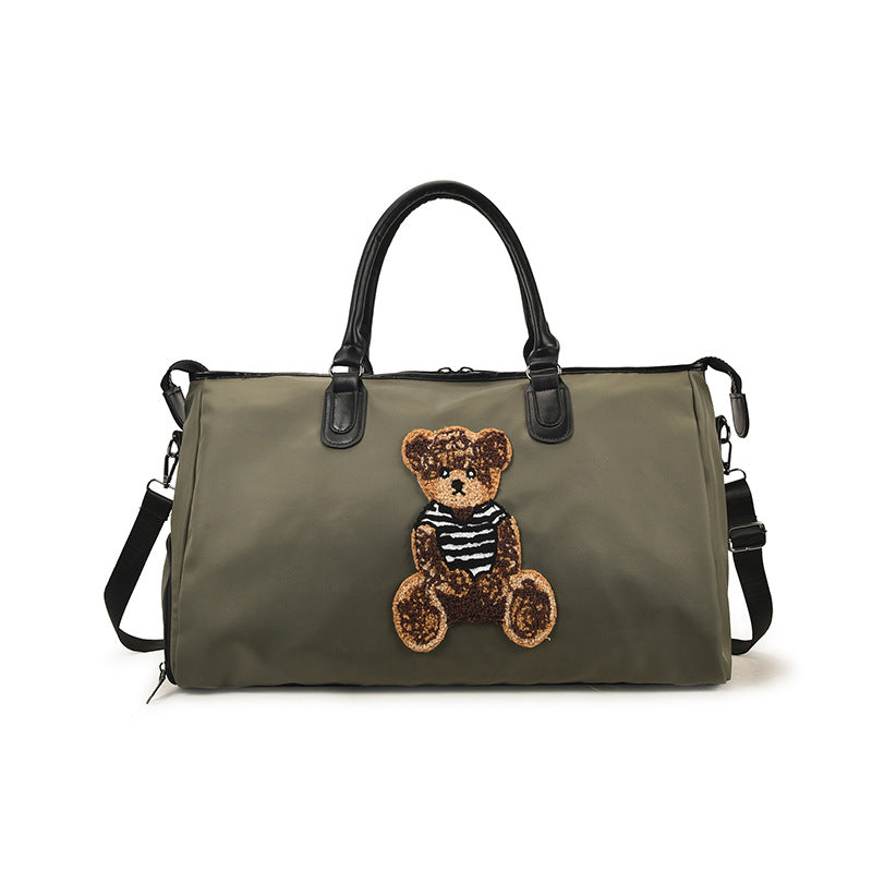 Cute Bear Embroidered Travel Duffle Bag Stornfield