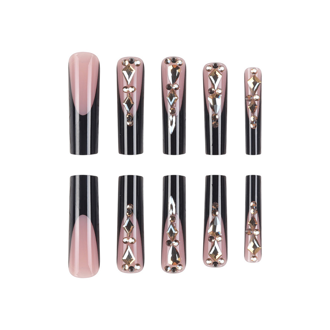 Glamorous Stiletto Press-On Nails with Rhinestone Accents Stornfield 1789085937