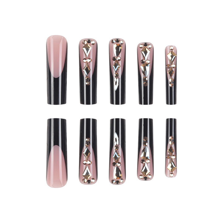 Glamorous Stiletto Press-On Nails with Rhinestone Accents Stornfield 1789085937