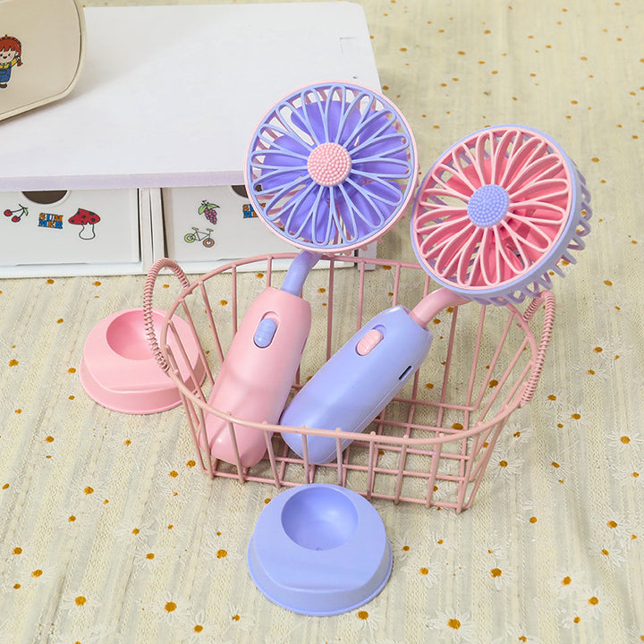 Women's Portable Hand Fan with Gentle Rotation Function Stornfield