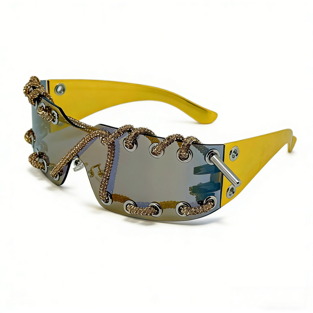 Women's sunglasses with unique lacing design Stornfield