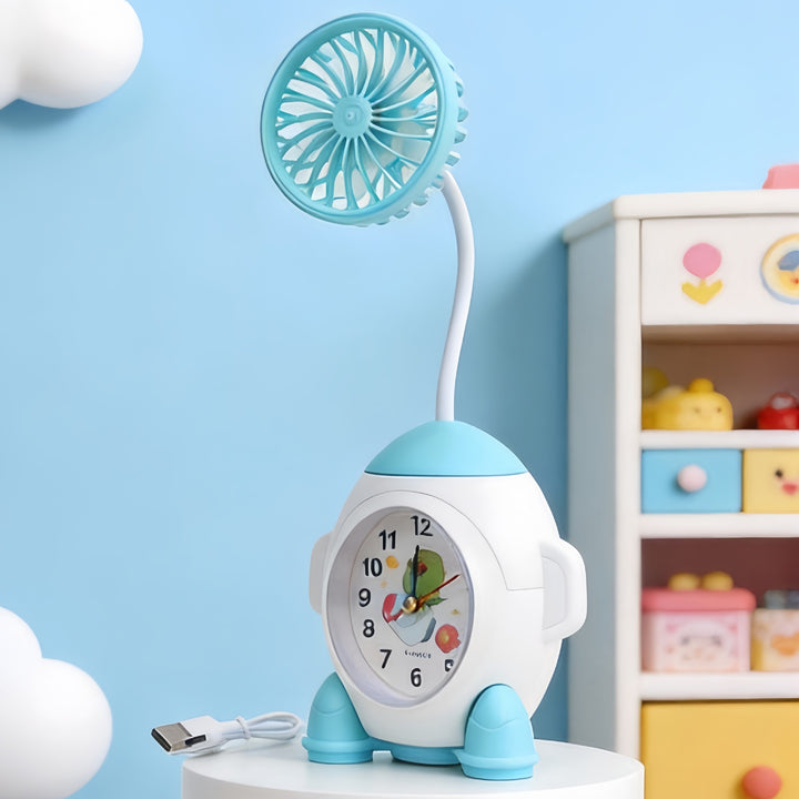 Women Multifunctional Table Clock with Fan Stornfield