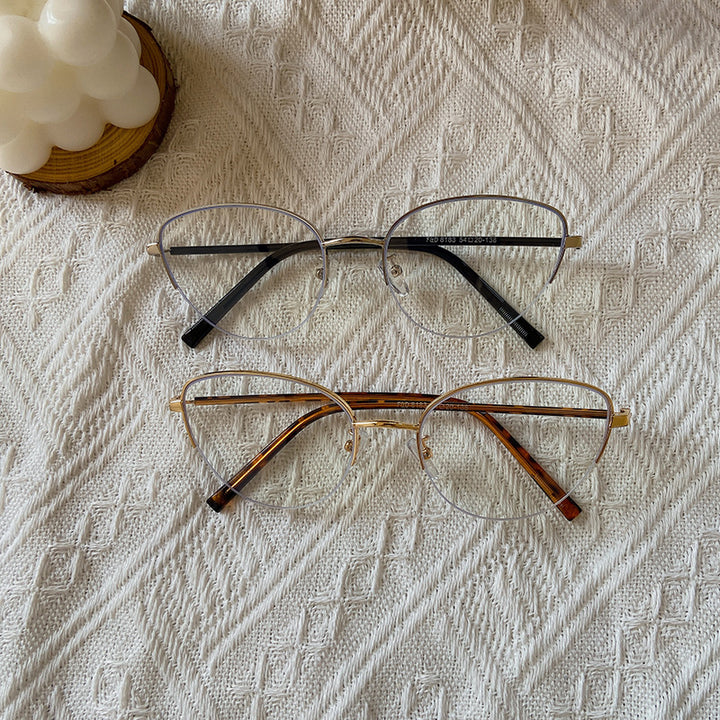 Fashionable Cat-Eye Sunglasses with Fine Metal Frame Stornfield