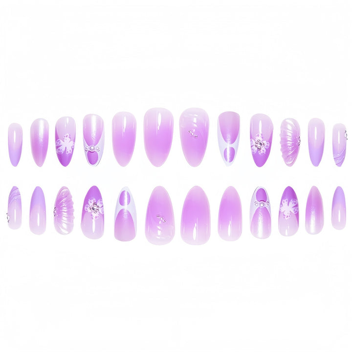 Artistic Floral Fantasy Press-On Nail Extensions Stornfield