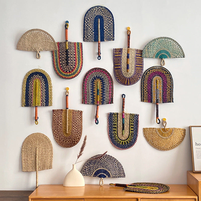 Ladies hand-woven fan made of natural material Stornfield