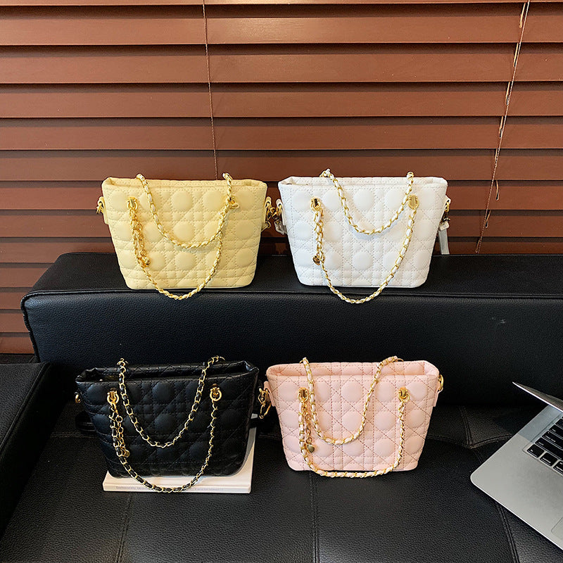 Quilted Chain Handle Handbag