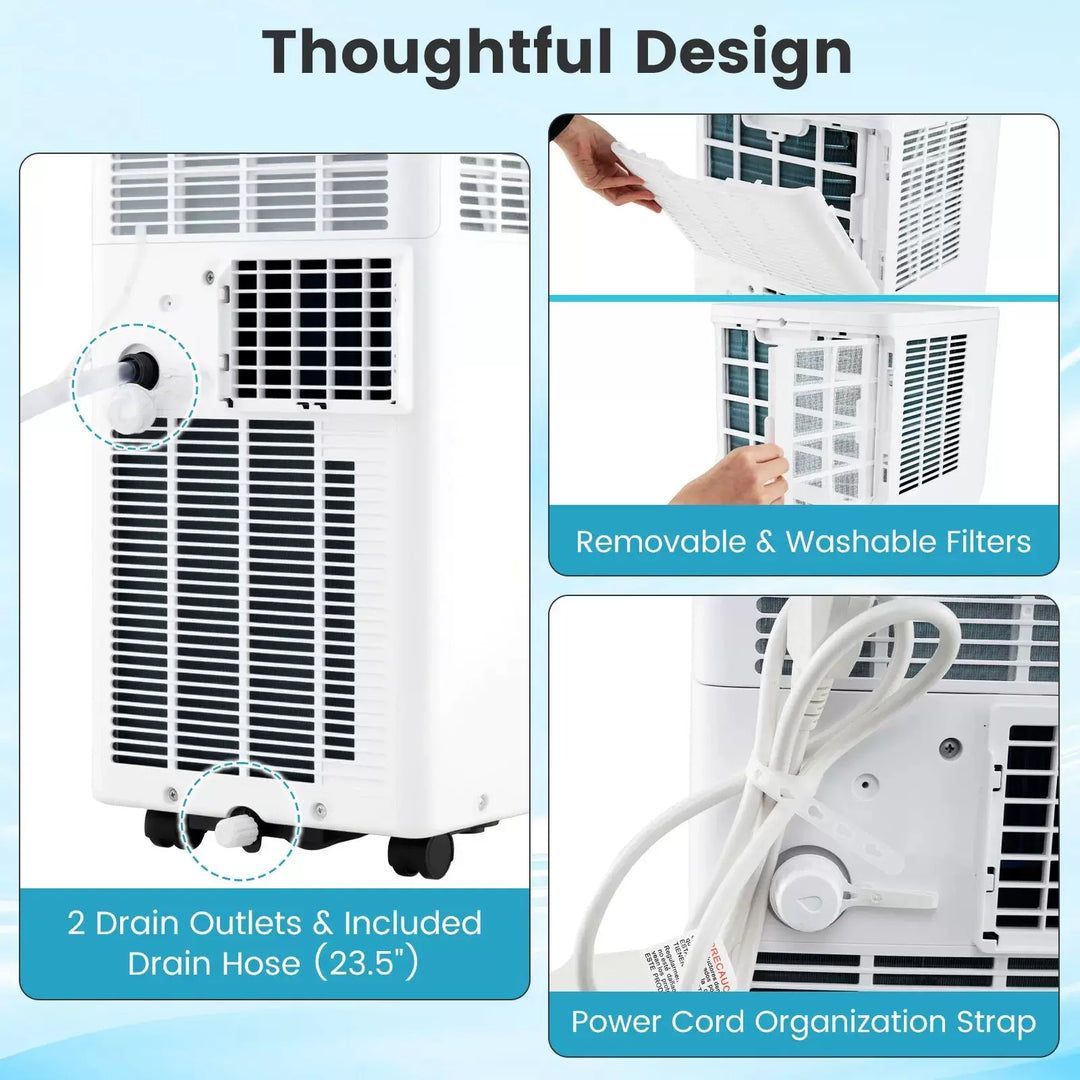 Unisex universal size portable air conditioning tower with remote control digital thermostat dehumidifier Stornfield