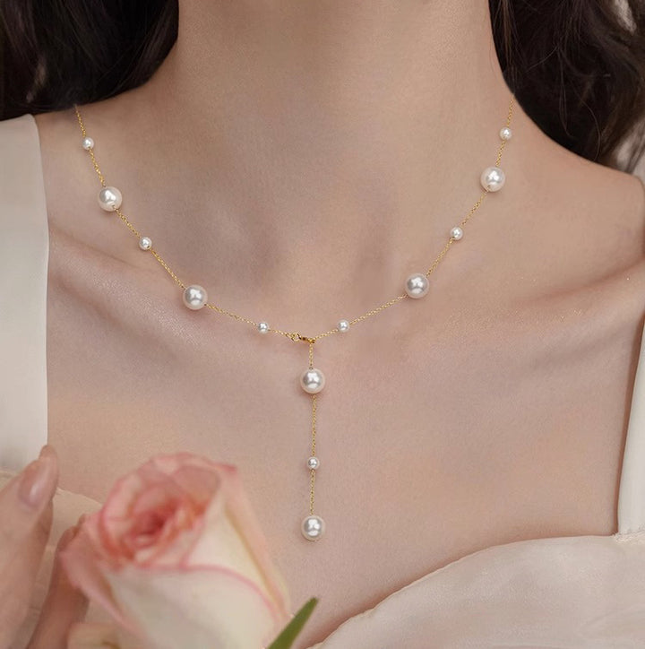 Pearl Drop Lariat Necklace Stornfield
