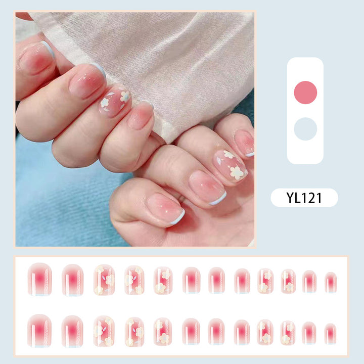 Artistic gel nails with delicate floral designs Stornfield