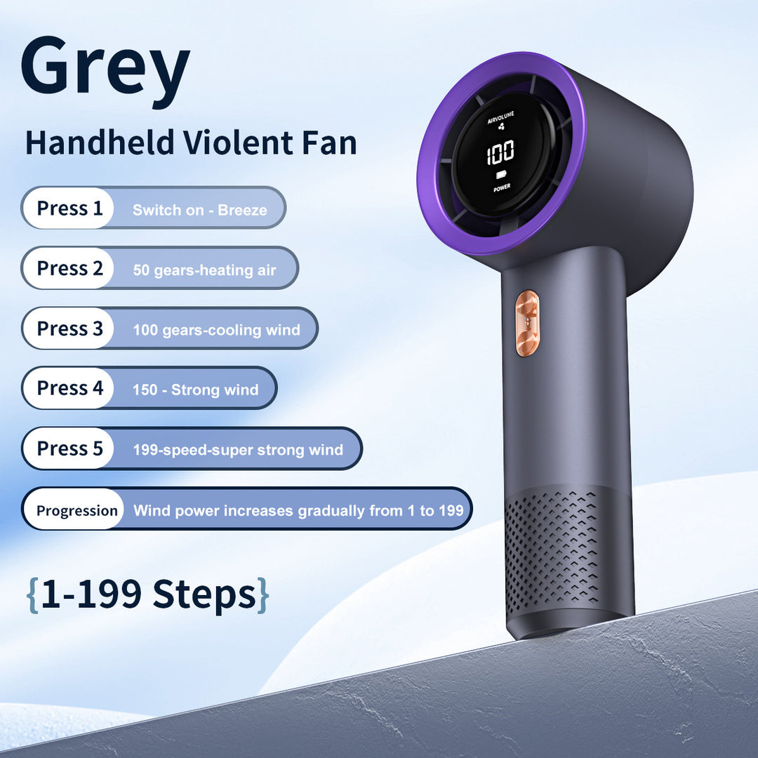 Unisex nan high-power digital handheld hair dryer with precise multi-step airflow Stornfield