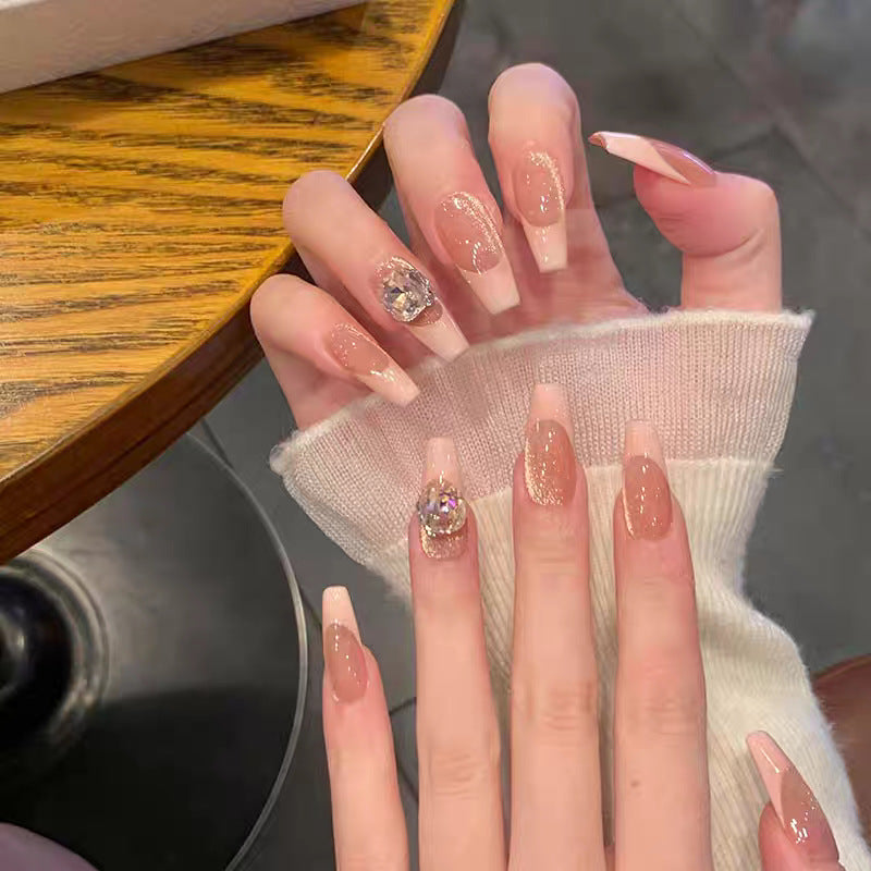 Glamorous Acrylic Press-On Nail Set with Decorative Designs Stornfield