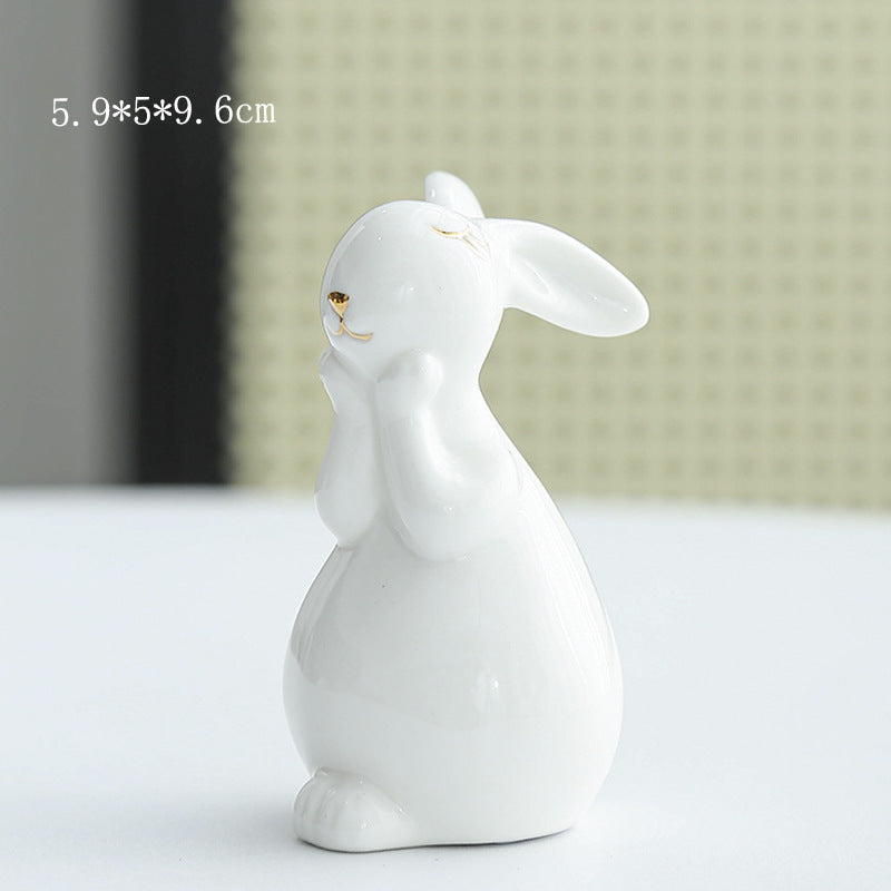 Decorative Ceramic Bunny Figurine Stornfeild