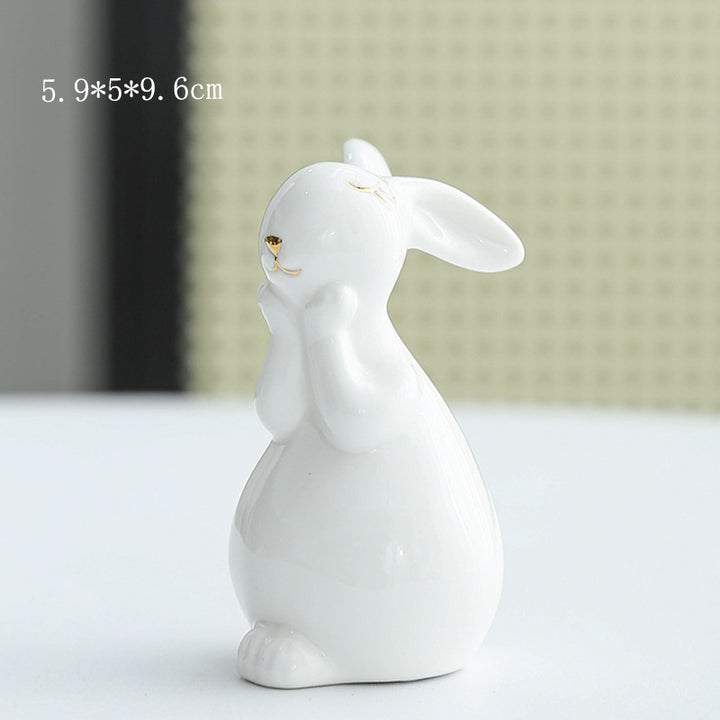 Decorative Ceramic Bunny Figurine Stornfeild