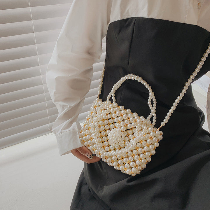 Pearl-Embellished Handbag