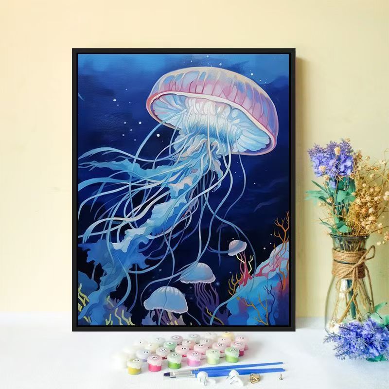 Jellyfish-Inspired Canvas Wall Art Stornfield