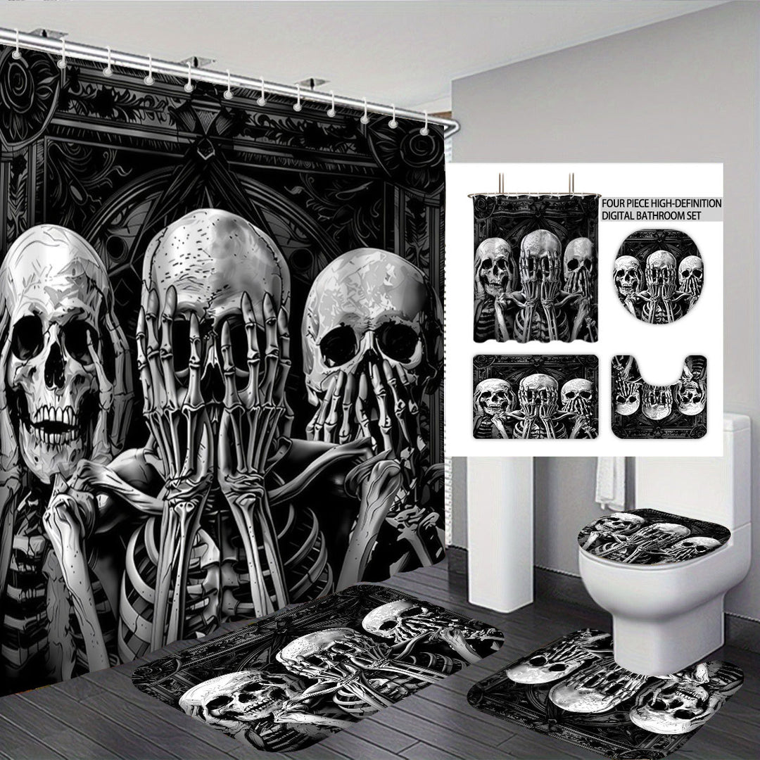 Artistic Skull Themed Bathroom Set Stornfield