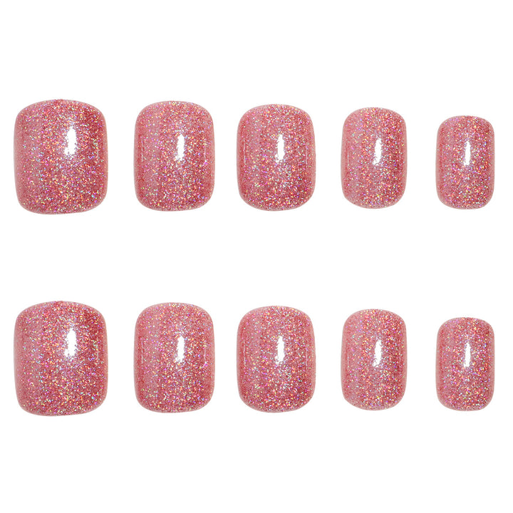 Glittery Press-On Toenail Set Stornfield
