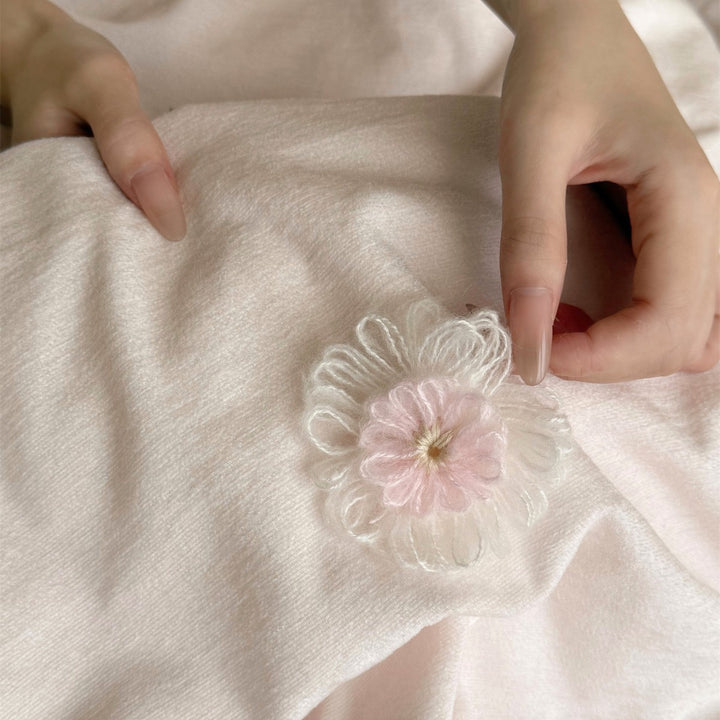 Romantic Ruffled Embroidered Cotton Duvet Cover Set